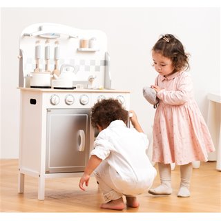 New Classic Toys - Kitchenette - Bon Appetit - DeLuxe - White/Silver